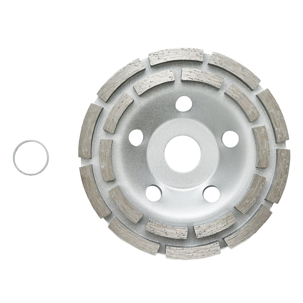 Disco abrasivo diamantato universale per levigatura cemento calcestruzzo, granito e marmo, doppia fila, diametro 125 x 22.23 mm