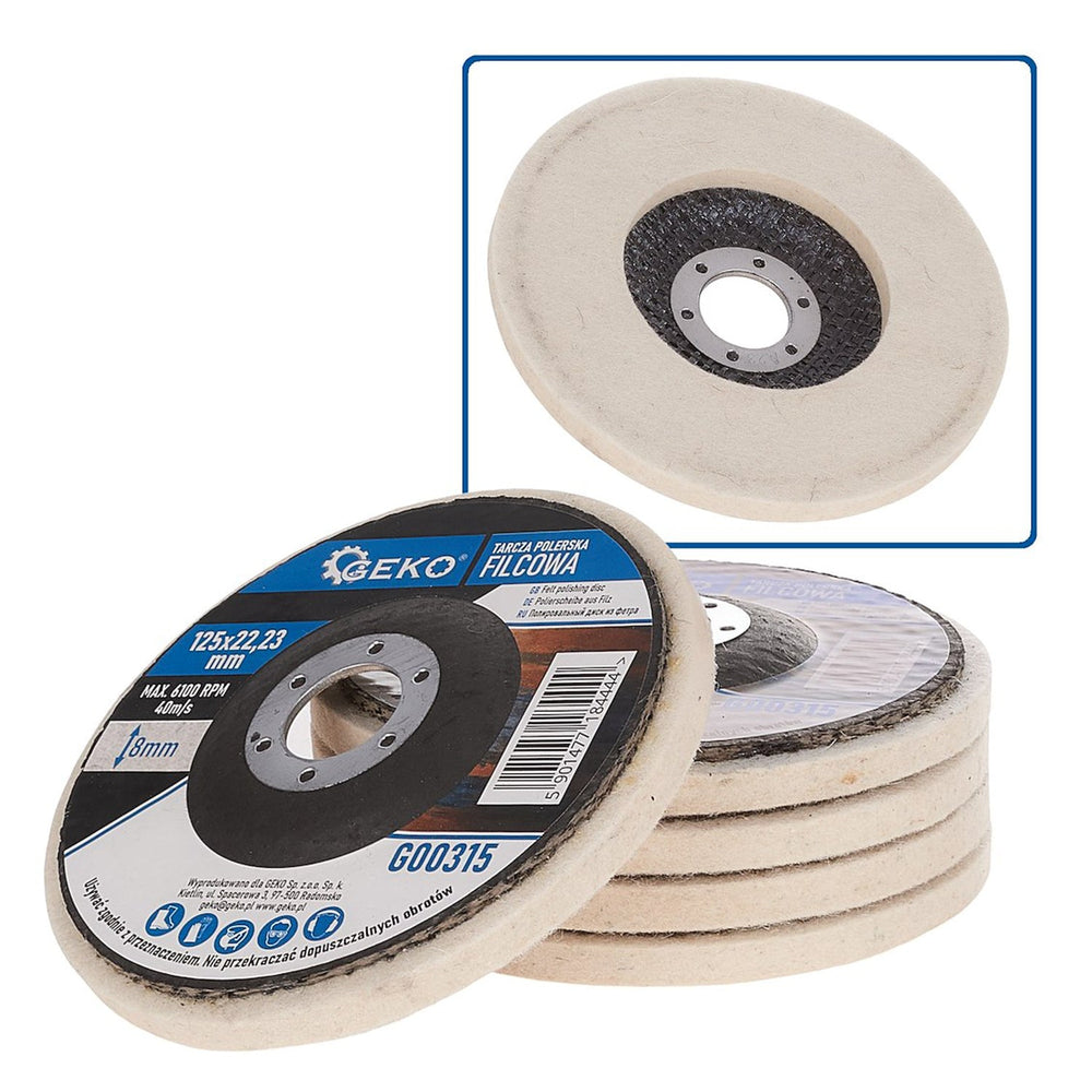 Disco abrasivo per levigatura, da taglio per smerigliatrice 125 mm Geko