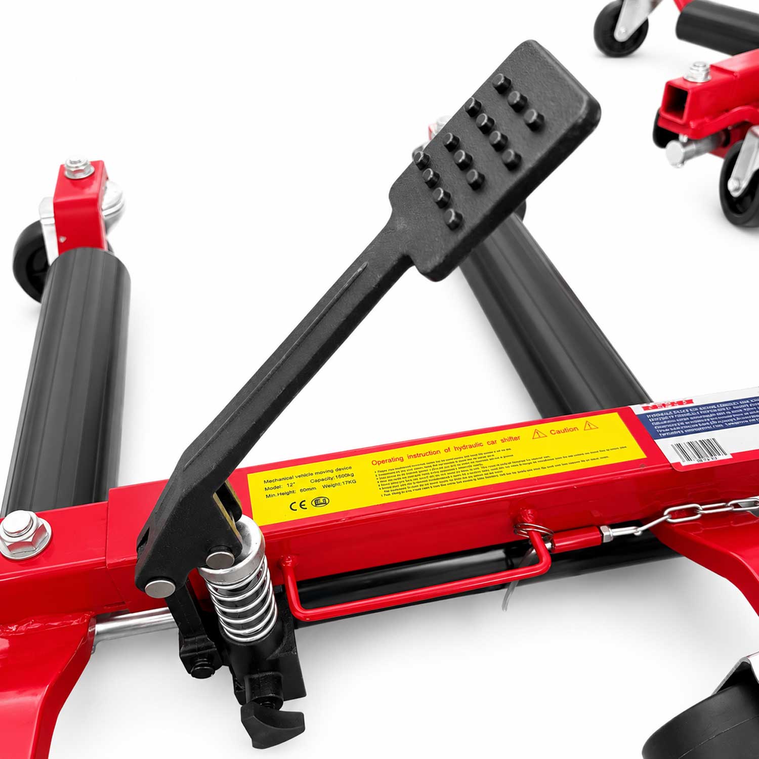 Dispositivo idraulico per spostamento veicoli incidentati , kit carrelli sposta auto moto danneggiate, set sollevatori-posizionatori parcheggio veicolo, garage, officina, con portata fino a 680 kg, Gebo Tools