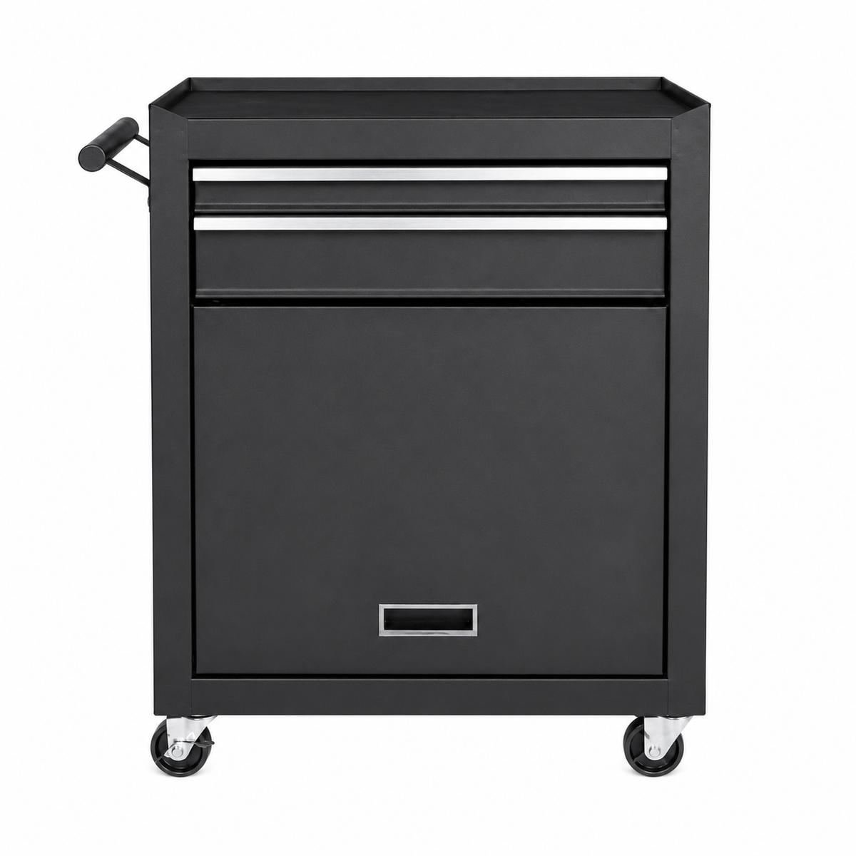 Armadio metallico senza attrezzi a 2 pezzi,con 6 cassetti a ripiano rimovibile ,carrello portautensili , cassetta portattrezzi mobile,nero, Gebo Tools
