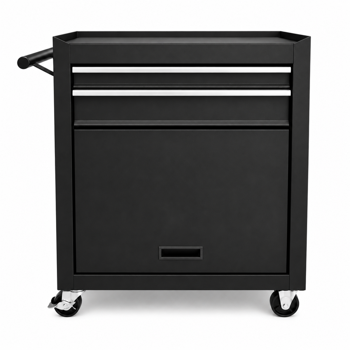 Armadio metallico senza attrezzi a 2 pezzi,con 6 cassetti a ripiano rimovibile ,carrello portautensili , cassetta portattrezzi mobile,nero, Gebo Tools
