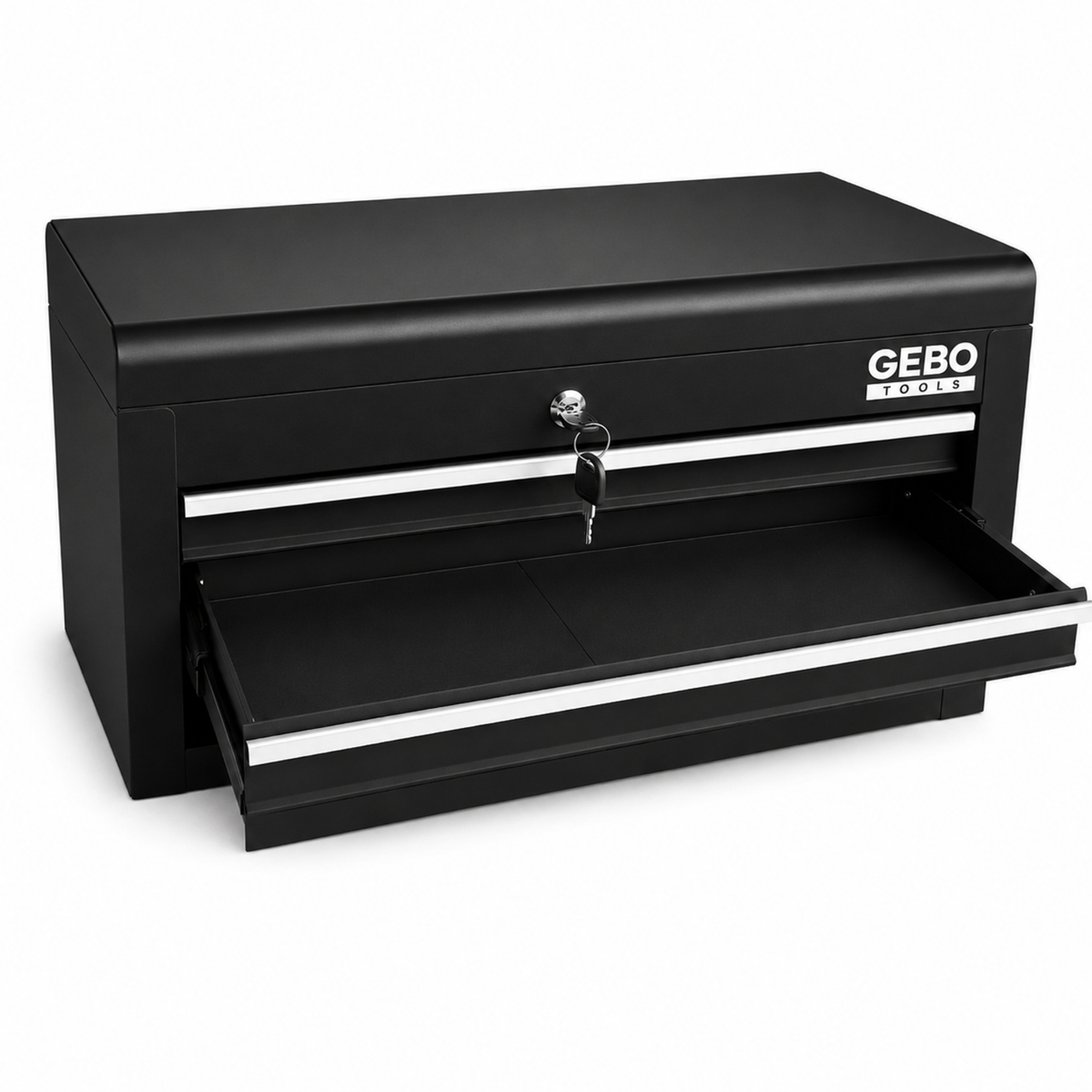 Armadio metallico senza attrezzi a 2 pezzi,con 6 cassetti a ripiano rimovibile ,carrello portautensili , cassetta portattrezzi mobile,nero, Gebo Tools