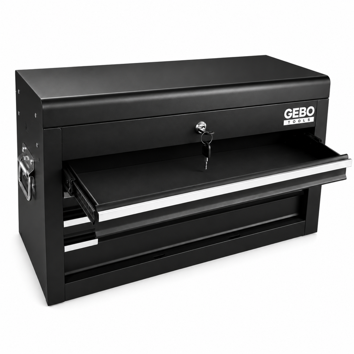 Armadio metallico senza attrezzi a 2 pezzi,con 6 cassetti a ripiano rimovibile ,carrello portautensili , cassetta portattrezzi mobile,nero, Gebo Tools