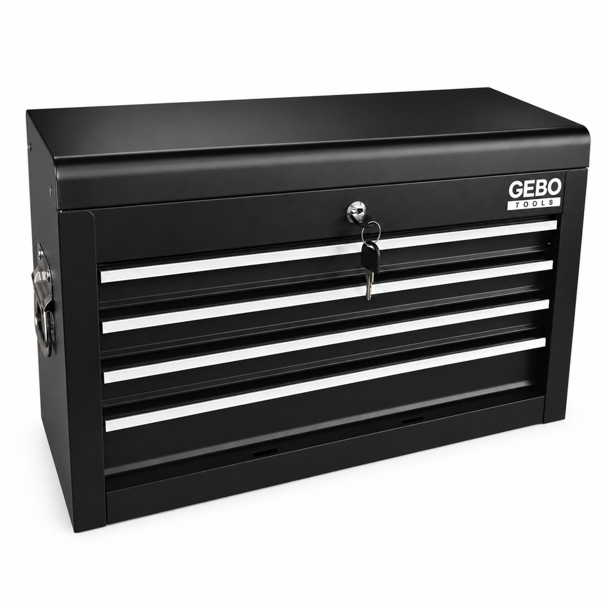 Armadio metallico senza attrezzi a 2 pezzi,con 6 cassetti a ripiano rimovibile ,carrello portautensili , cassetta portattrezzi mobile,nero, Gebo Tools