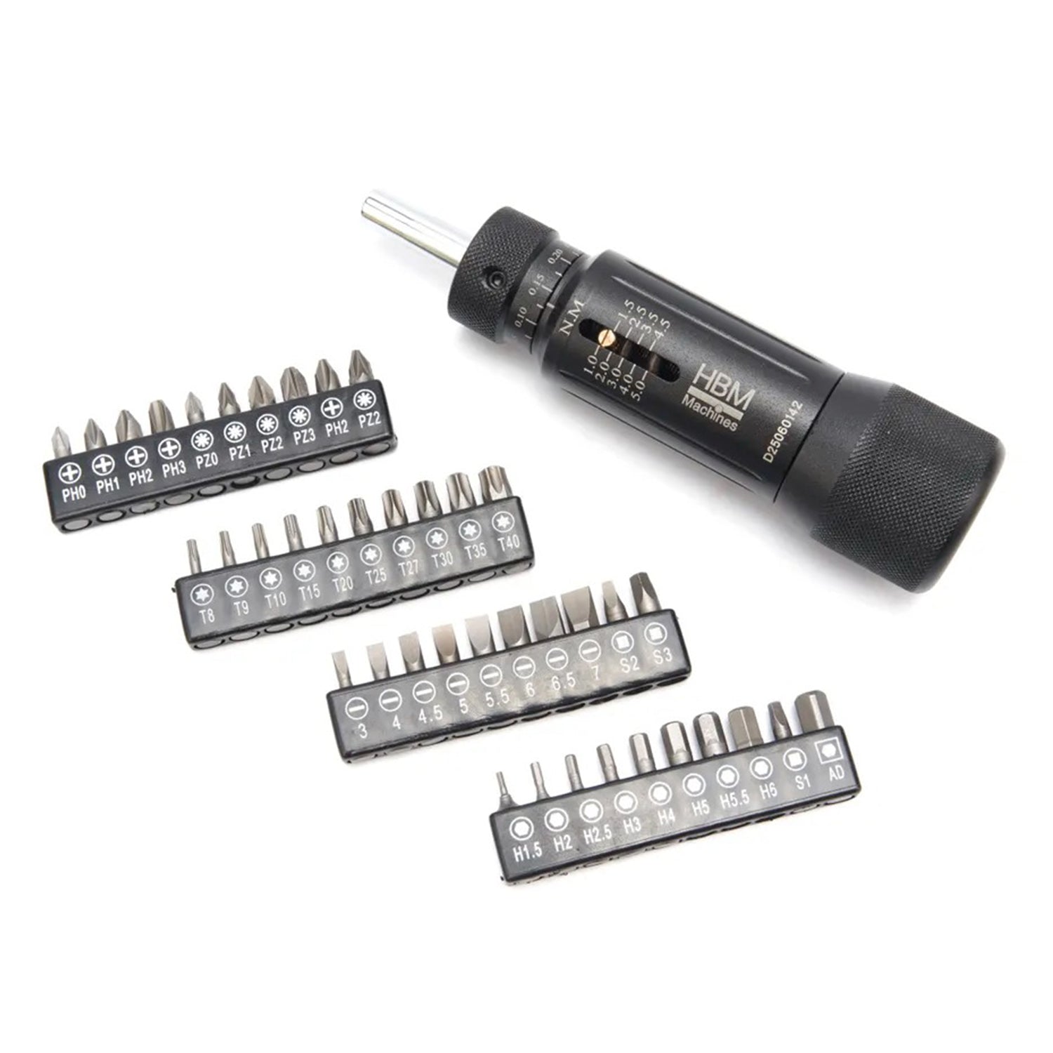 Cacciavite dinamometrico, 1-5 nm, 1/4" cacciavite dinamometrico regolabile, kit chiavi dinamometriche e punte-inserti per riparazione biciclette officina, riparazioni domestiche Hbm