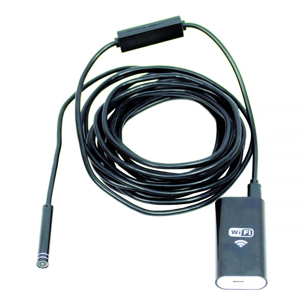Endoscopio fotocamera con autofocus, 5 megapixel, cavo rigido da 8 mm e 5-30 m, periscopio ispezione, per telefono cellulare, WiFi HD Kroftools
