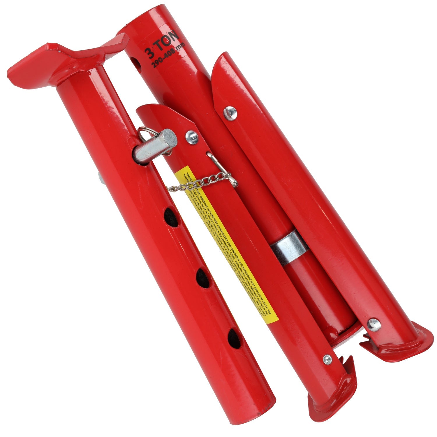 Set di 2 cavalletti di sostegno per veicoli, capacità 3000 kg 3 t, pieghevoli, colonnetta di sostegno, 290-408 mm Resser