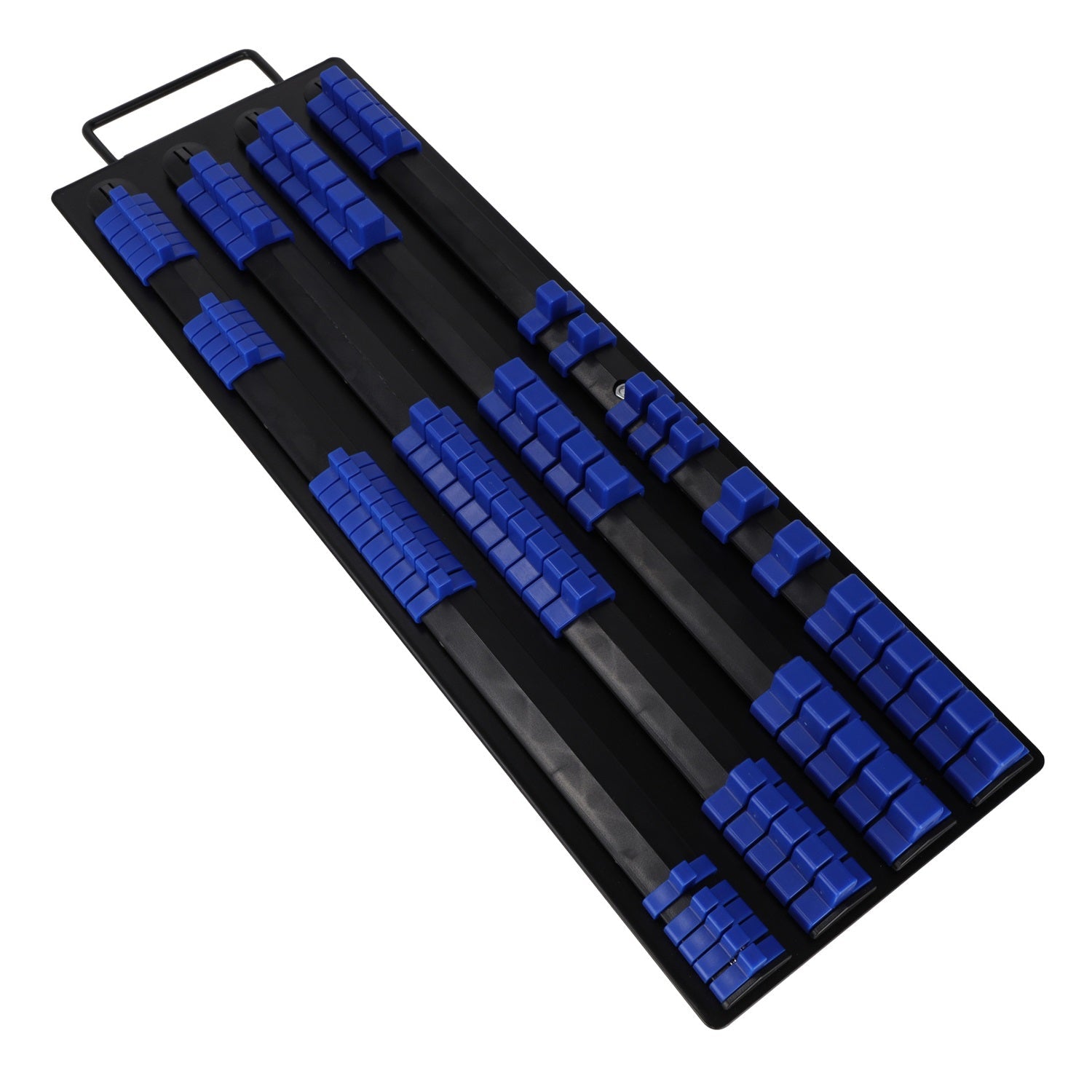Supporto porta per chiavi a bussola da 1/2 pollice, 3/8 pollice, 1/4 pollice, organizer per 80 chiavi a bussola, supporto per binario, per miglior organizer per attrezzi in garage, supporto presa salvaspazio organizer vassoio scaffale rack binario, Resser