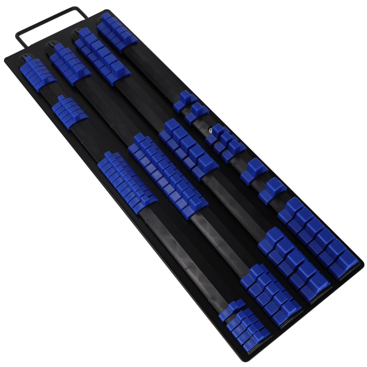 Supporto porta per chiavi a bussola da 1/2 pollice, 3/8 pollice, 1/4 pollice, organizer per 80 chiavi a bussola, supporto per binario, per miglior organizer per attrezzi in garage, supporto presa salvaspazio organizer vassoio scaffale rack binario, Resser