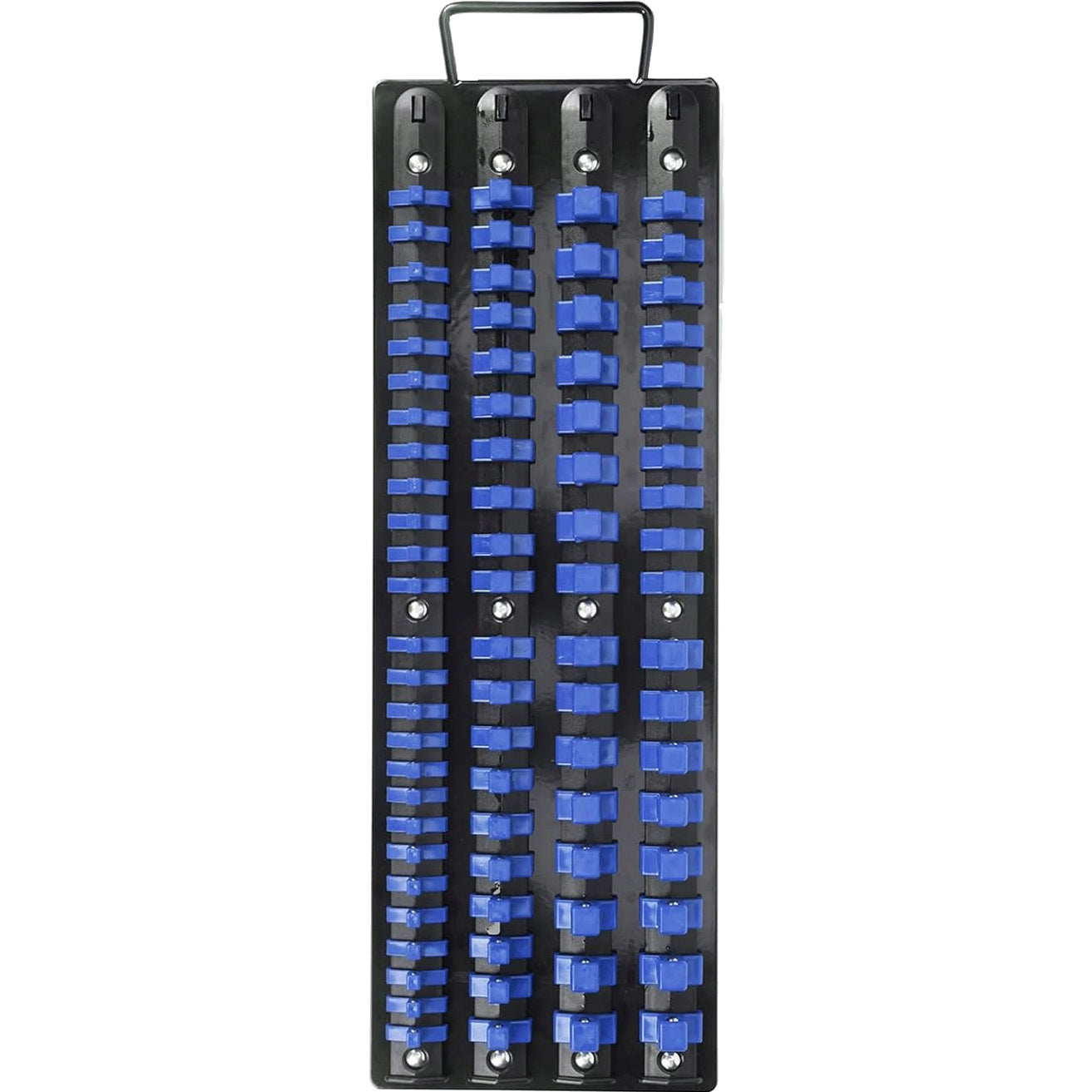 Supporto porta per chiavi a bussola da 1/2 pollice, 3/8 pollice, 1/4 pollice, organizer per 80 chiavi a bussola, supporto per binario, per miglior organizer per attrezzi in garage, supporto presa salvaspazio organizer vassoio scaffale rack binario, Resser