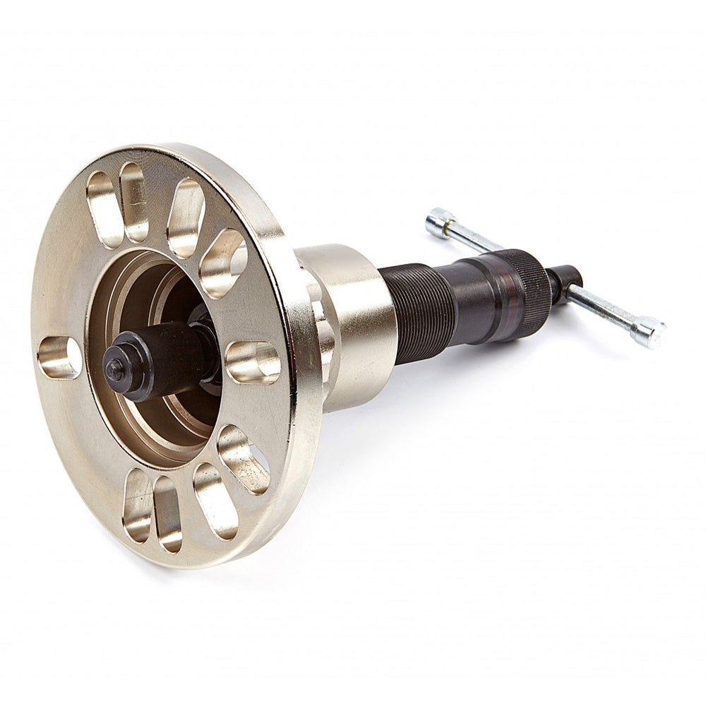 Estrattore idraulico professionale per mozzi ruota e alberi snodati da 10 tonnellate, strumento compatibile con VW, Audi, Seat, Skoda, Opel, Volvo, Fiat, Renault, Peugeot si Citroen. SUV, furgoni