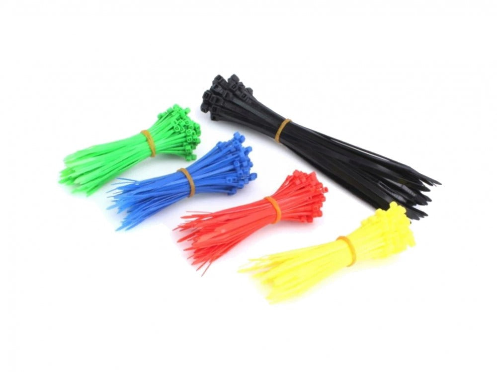 Set 600 fascette elettricista, fascette plastica, fascette nere resistente alle temperature, resistenza alla rottura per gestione dei cavi elettrici, fili, giardinaggio