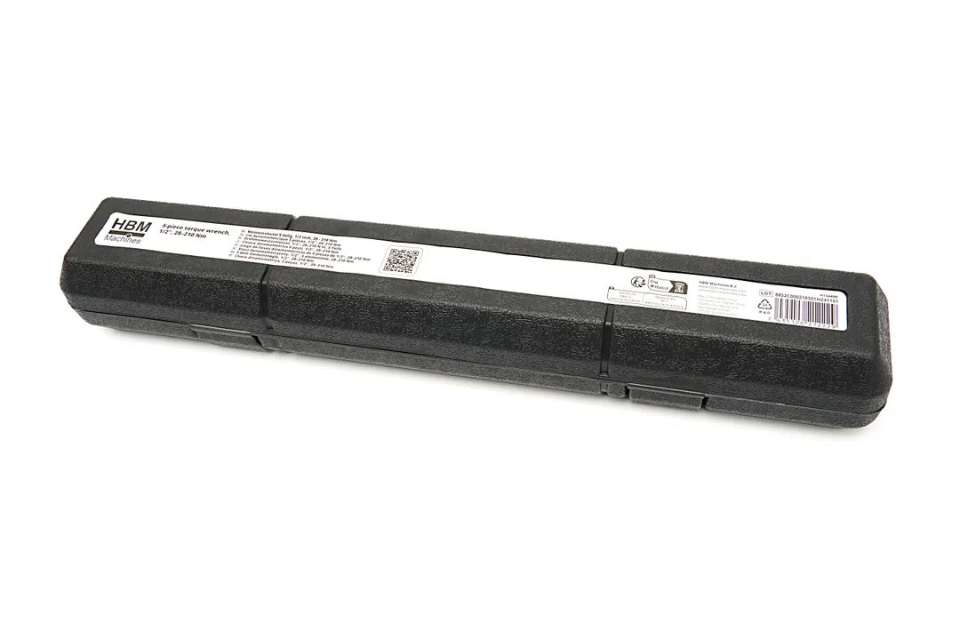 Set chiave dinamometrica 1/2", 5 pezzi, 28-210 Nm, bussole a impatto 1/2" 17 19 21mm, e prolunga HBM Machines Olanda