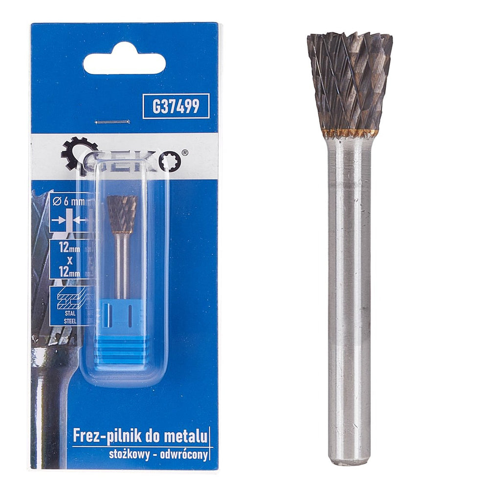 Fresa per metallo in carburo di tungsteno 12x12 mm, gambo 6 mm, punta per smerigliatrice, per incisione