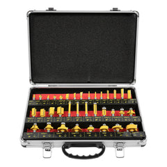 35 pezzi set frese per legno, diametro 8 mm, set di punte per router con punta in acciaio rapido HSS, Notig