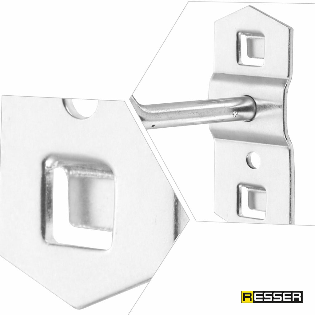 Gancio per pannello porta utensili ,portattrezzi hobby e fai da te, portautensili con ganci per pannello forato, 100x6 mm