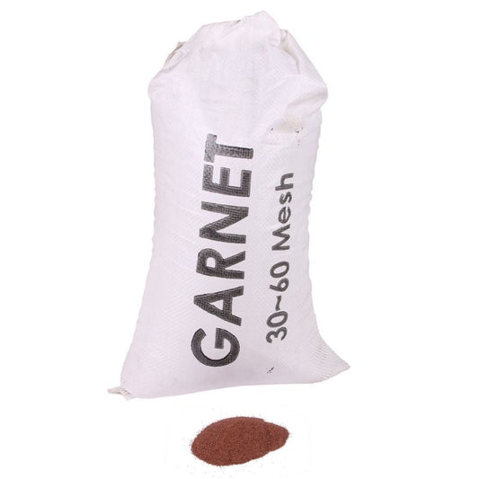 Garnet abrasivo 30-60 mesh, 25kg, sabbia per sabbiatrice, ideale per la sabbiatura di acciaio inox, acciaio al carbonio, alluminio e ottone e taglio a getto d'acqua