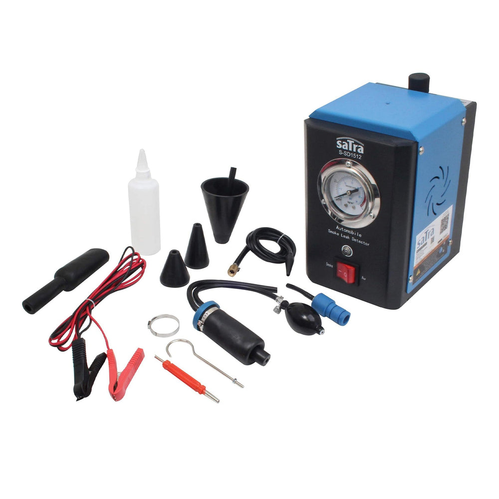 Generatore di fumo, tester di tenuta per rilevamento perdite circuiti auto, rilevatore di perdita fumo con accessori Asta