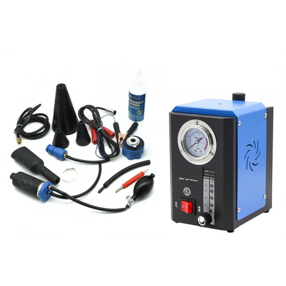 Generatore di fumo, tester di tenuta per rilevamento perdite circuiti auto, rilevatore di perdita fumo con accessori Kb Global