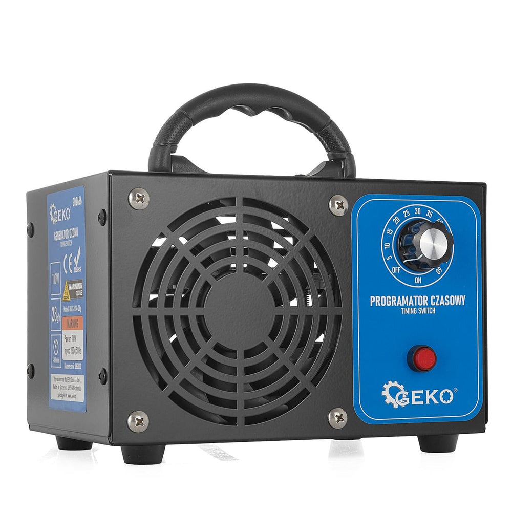 Generatore di ozono professionale 28000 mg/h, purificatore d'aria con timer da 60 minuti, per casa ambienti, auto, uffici, hotel, rimozione odori 110 w per stanze veicoli cantine aree animali, Geko