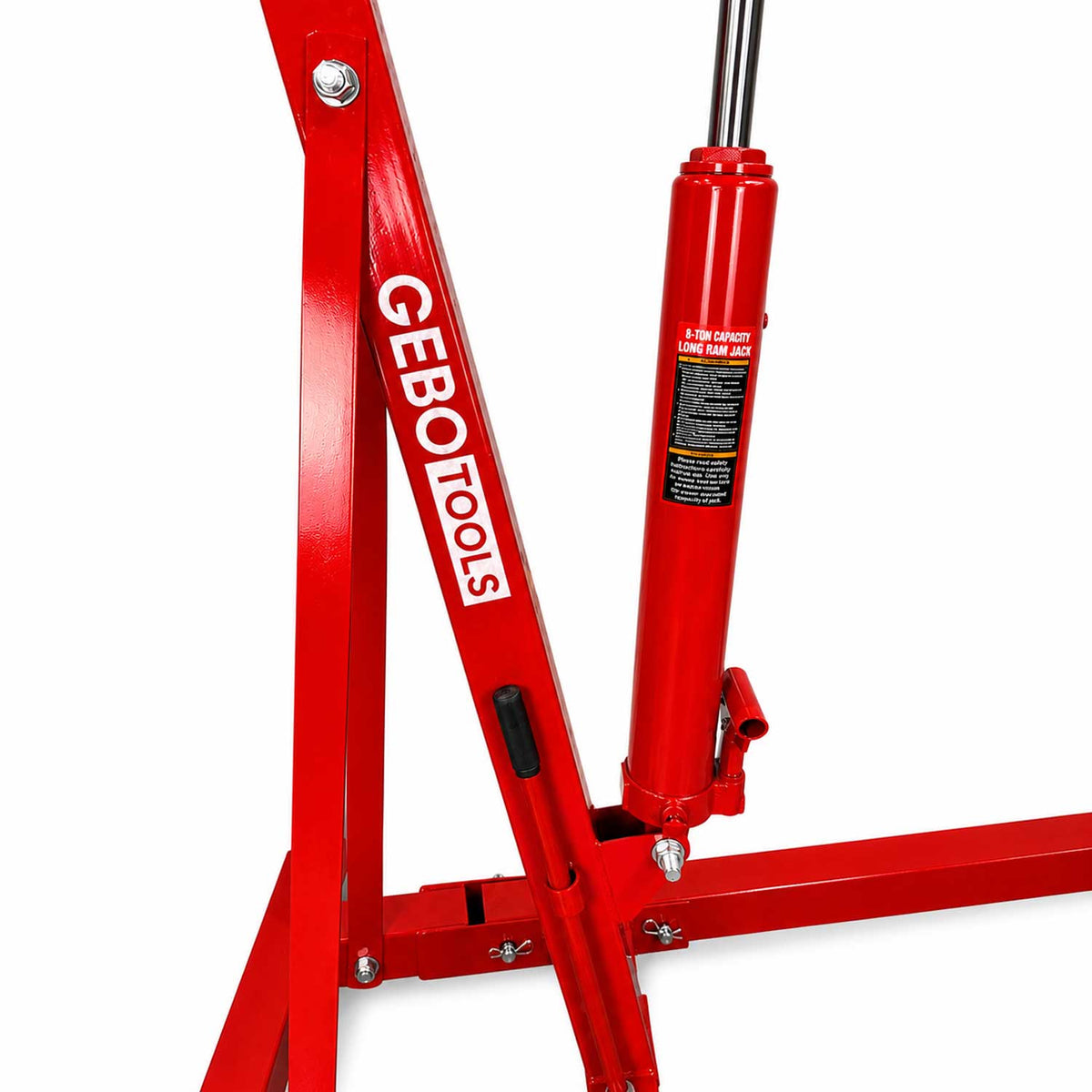 Gru idraulica pieghevole, 2 tonnellate, ideale per motori, maniglia pompa, gambe pieghevoli, paranco sollevatore cavalletto Gebo Tools