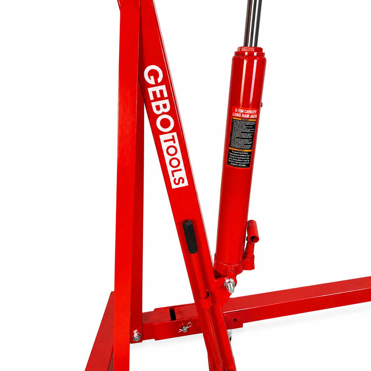 Gru idraulica pieghevole, 2 tonnellate, ideale per motori, maniglia pompa, gambe pieghevoli, paranco sollevatore cavalletto Gebo Tools