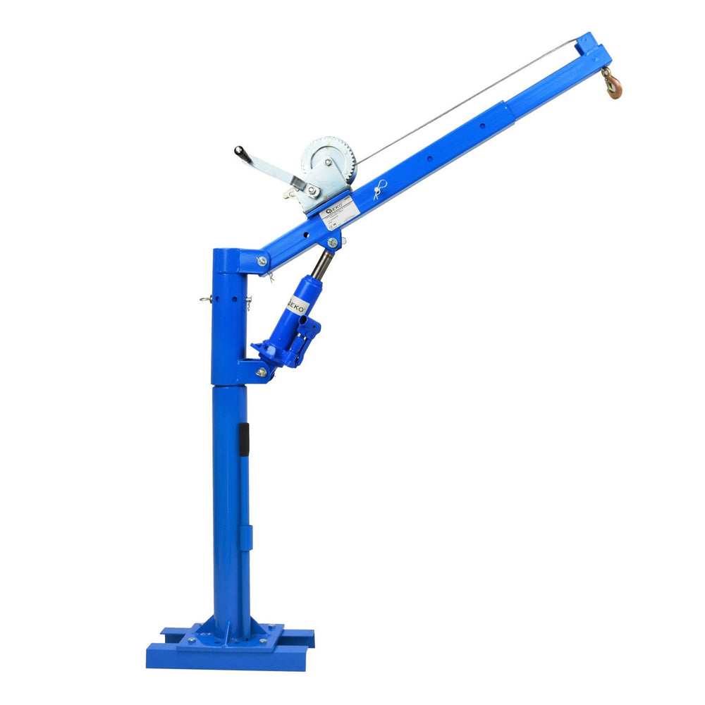 Gru idraulica per auto, braccio estensibile, gruetta per pick up con verricello, lunghezza da 78 a 130 cm , 450 kg
