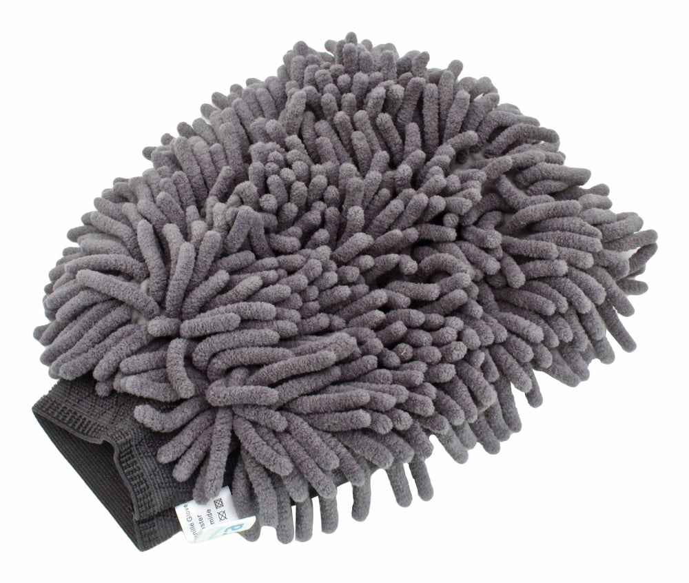 Guanto in ciniglia in microfibra per lavaggio auto, antigraffio di alta qualità, pulizia professionale, assorbente e morbido, 16 × 25 cm