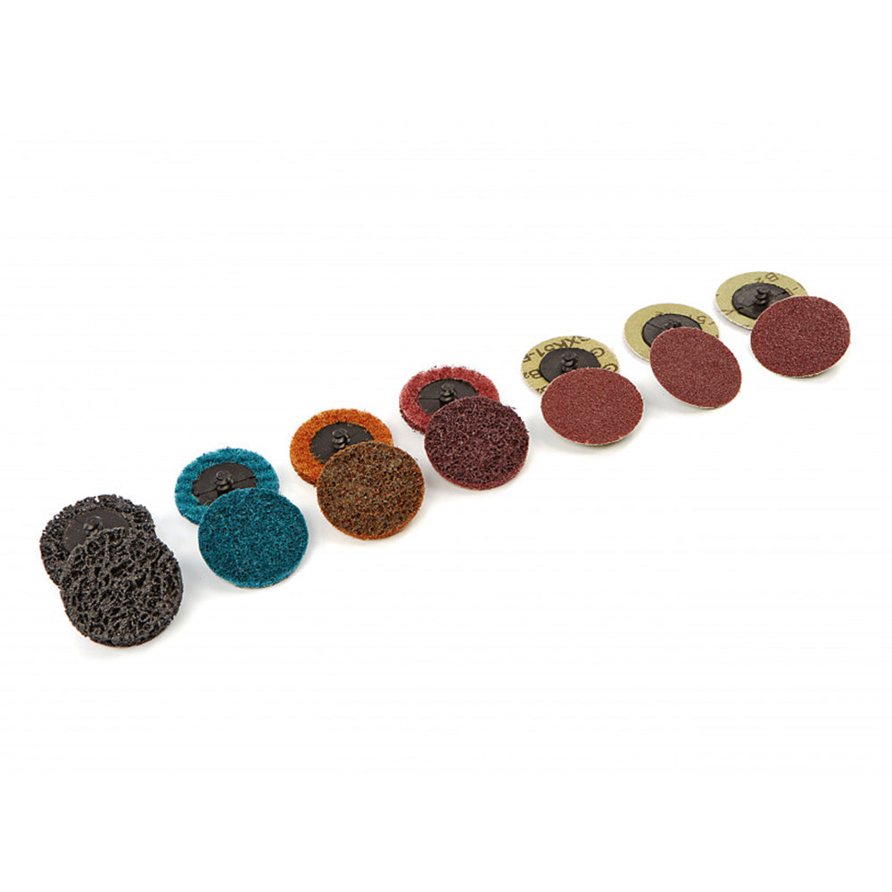 Set di dischi abrasivi per levigatrice, per levigatura lucidatura, 50 mm 35 pezzi Hbm