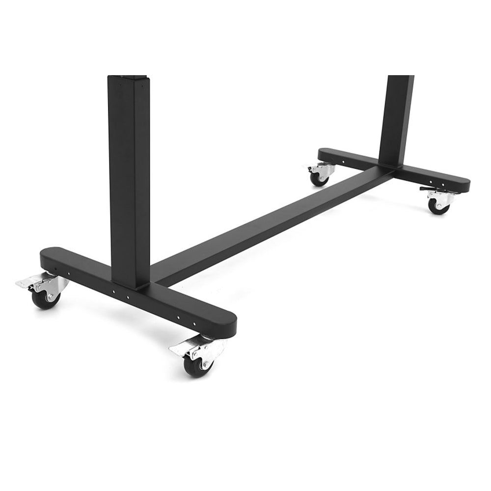 Banco da lavoro regolabile in altezza fino a 97 cm con piano in legno massiccio 152 cm per officina garage