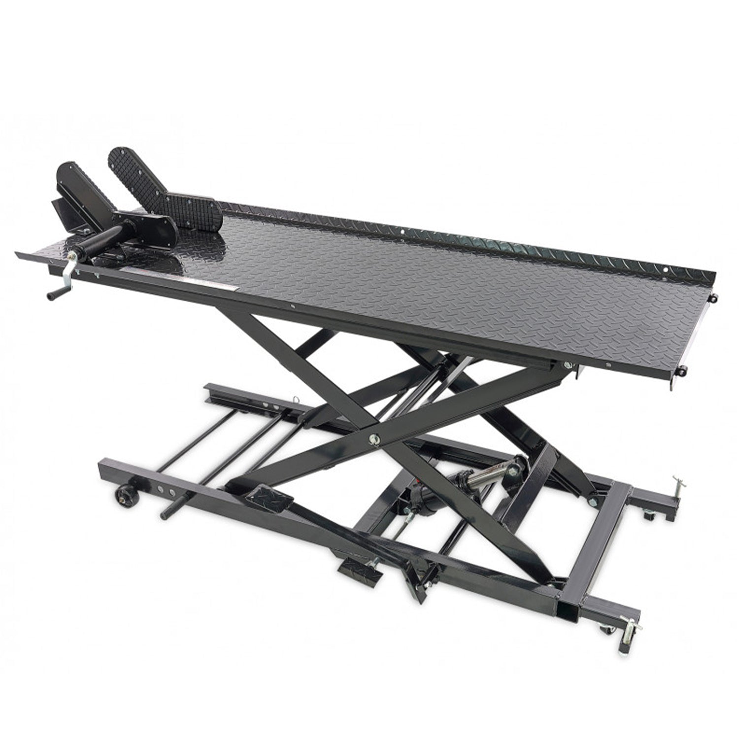 Ponte sollevatore idraulico per motocicli scooter 450 kg, piattaforma sollevatore idraulico, HBM 200 nero