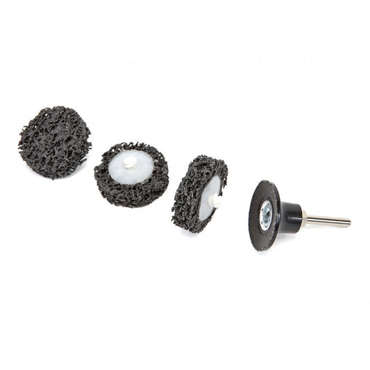 Disco abrasivo con gambo da 6 mm per utensili rotanti per pulizia e sbavatura, 3 pezzi
