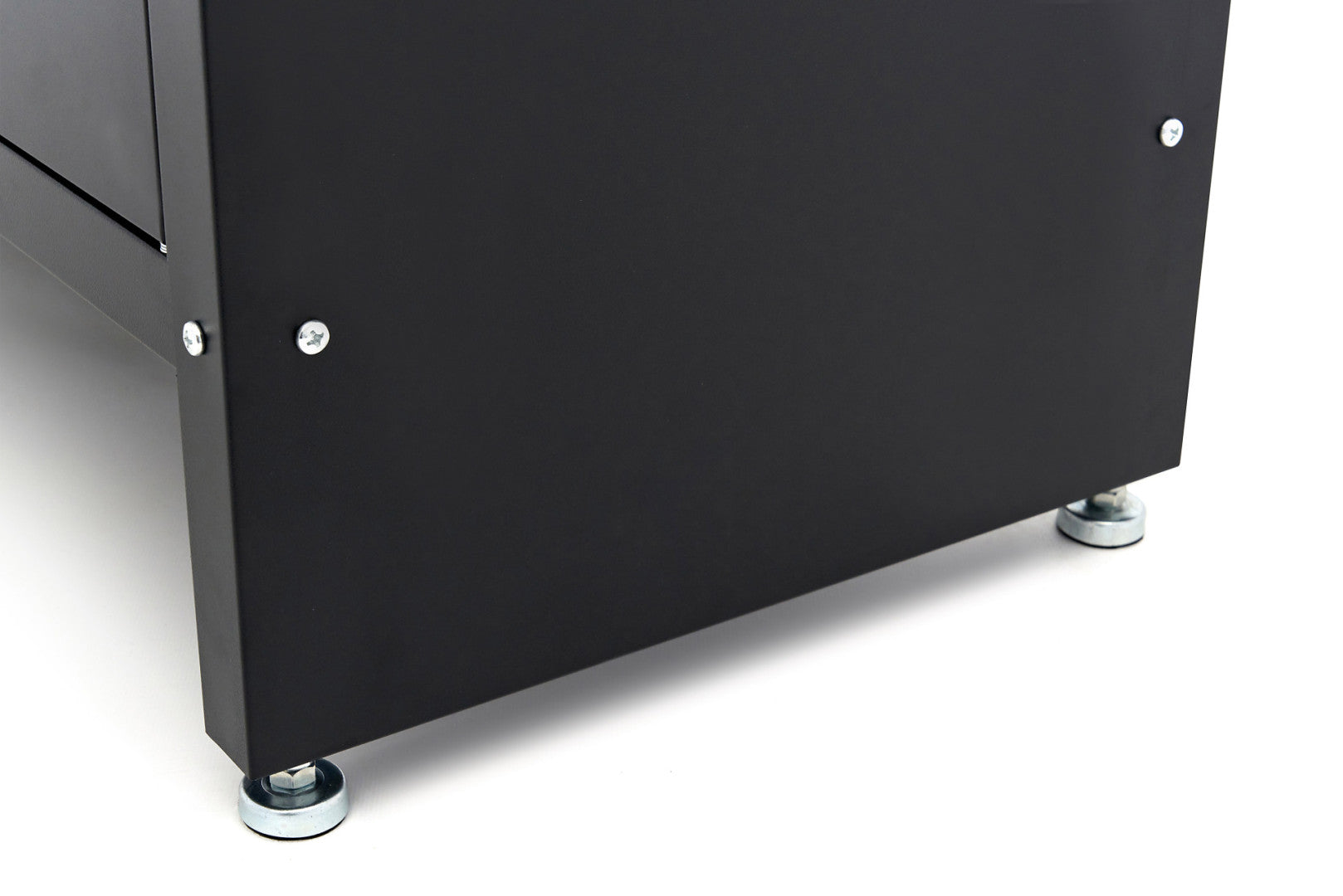 Banco da lavoro metallico 120 cm con 5 cassetti, 1 anta e piano in legno massiccio HBM capacità di carico 250 kg nero
