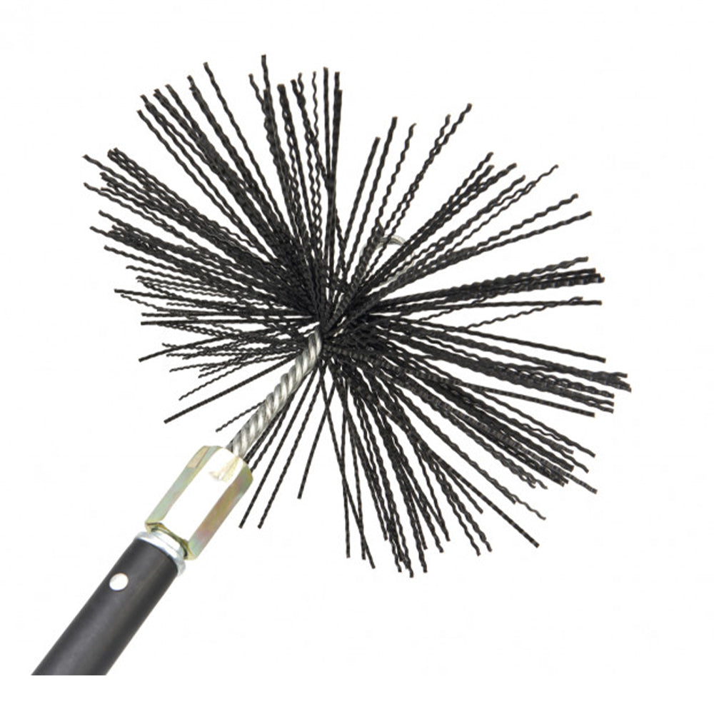 Kit pulizia pulizia canna fumaria stufa a pellet, scovolo spazzacamino, set 6 pezzi con dispenser per un utilizzo pratico e veloce, Hbm