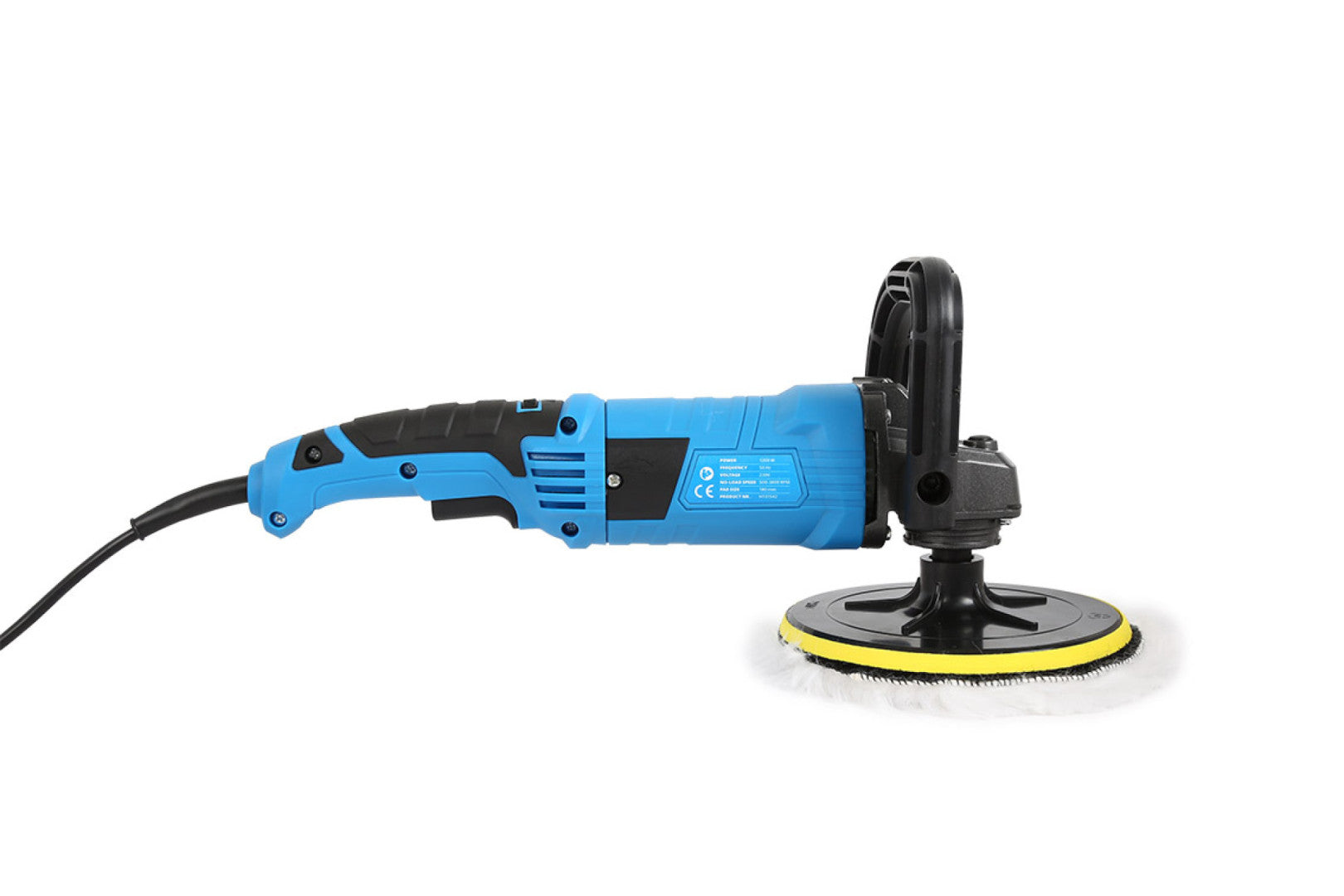 Lucidatrice orbitale elettrica 230V 1200W per carrozzeria, velocità regolabile, diametro 180 mm, macchina per lucidatura e ceratura auto e mobili, Hbm