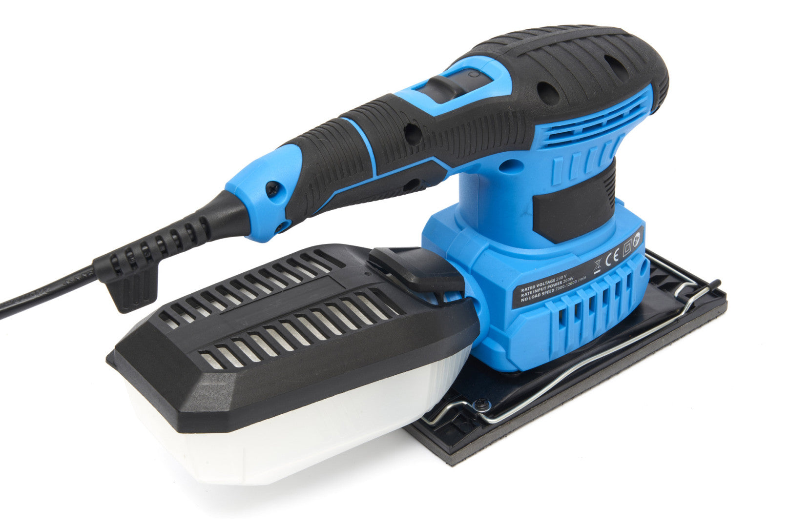 Levigatrice multifunzione 3-in-1, 200W, velocità regolabile, carte abrasive, bassa vibrazione, aspirazione della polvere, levigatrice mouse, orbitale, eccentrica per legno acciaio plastica
