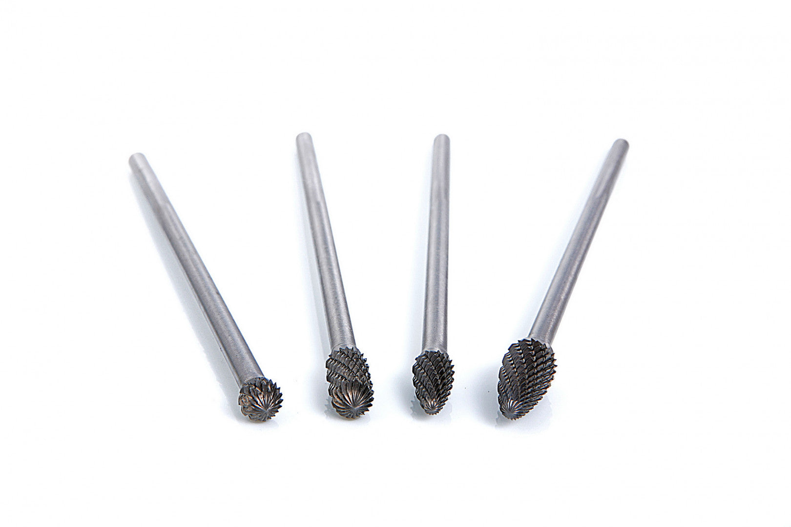 Set di frese rotanti a doppio taglio per utensili rotanti, 4 pezzi con gambo per fai da te, set di frese in metallo duro per legno, Hbm