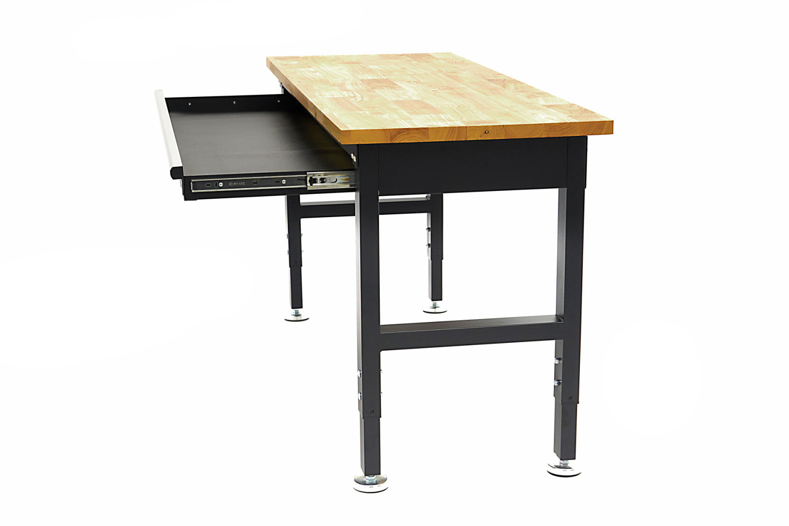 Banco da lavoro regolabile in altezza fino 99 cm-tavolo da lavoro in legno 152 cm HBM Machines stazione di lavoro con piedi per officina garage ufficio domestico
