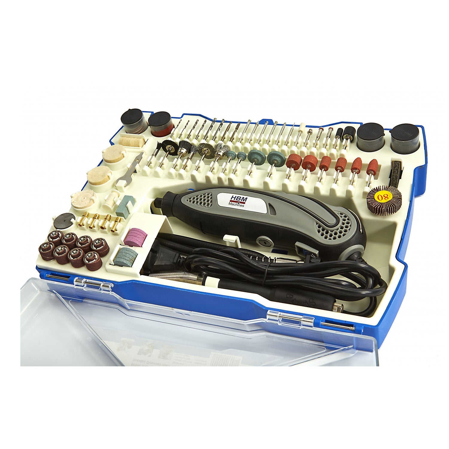 Mini utensile rotante senza fili, kit smerigliatrice con accessori 190 pezzi, per incisione, levigatura, lucidatura, foratura, rettifica, kit smerigliatrice mini trapano, Hbm