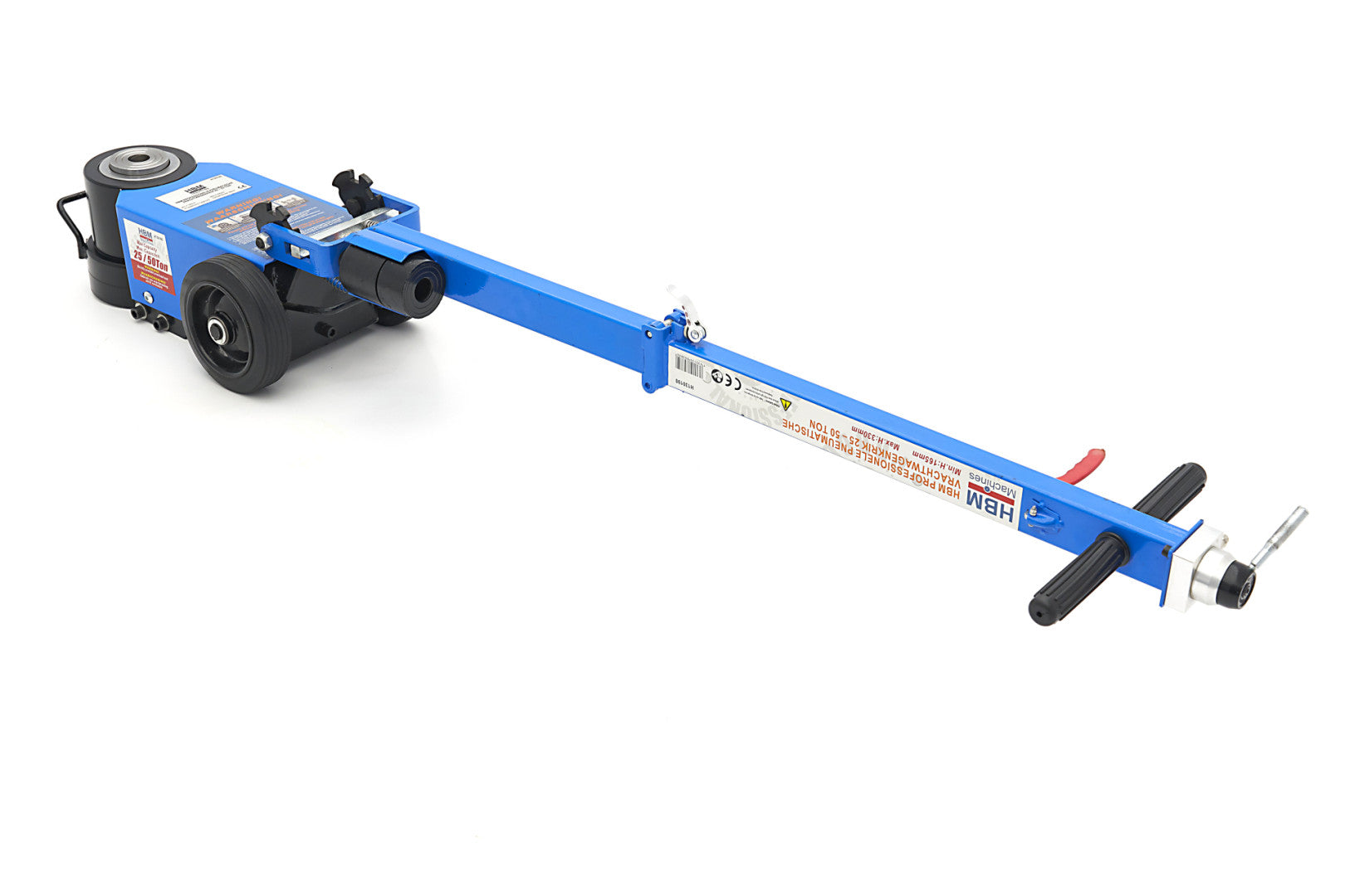 Cric pneumoidraulico 25–50 t, sollevatore idro-pneumatico a carrello ad aria compressa, mobile, per camion, veicoli commerciali da 30 tonnellate, sollevatore a carrello, per settore agricolo, HBM