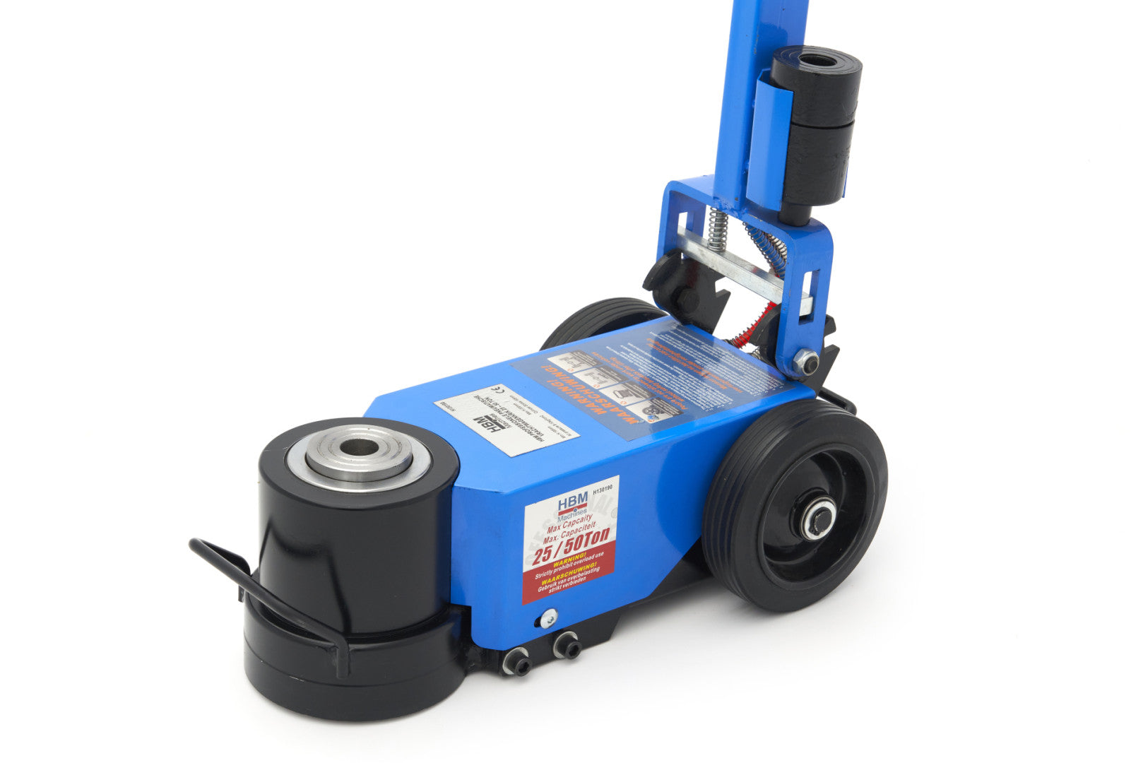 Cric pneumoidraulico 25–50 t, sollevatore idro-pneumatico a carrello ad aria compressa, mobile, per camion, veicoli commerciali da 30 tonnellate, sollevatore a carrello, per settore agricolo, HBM