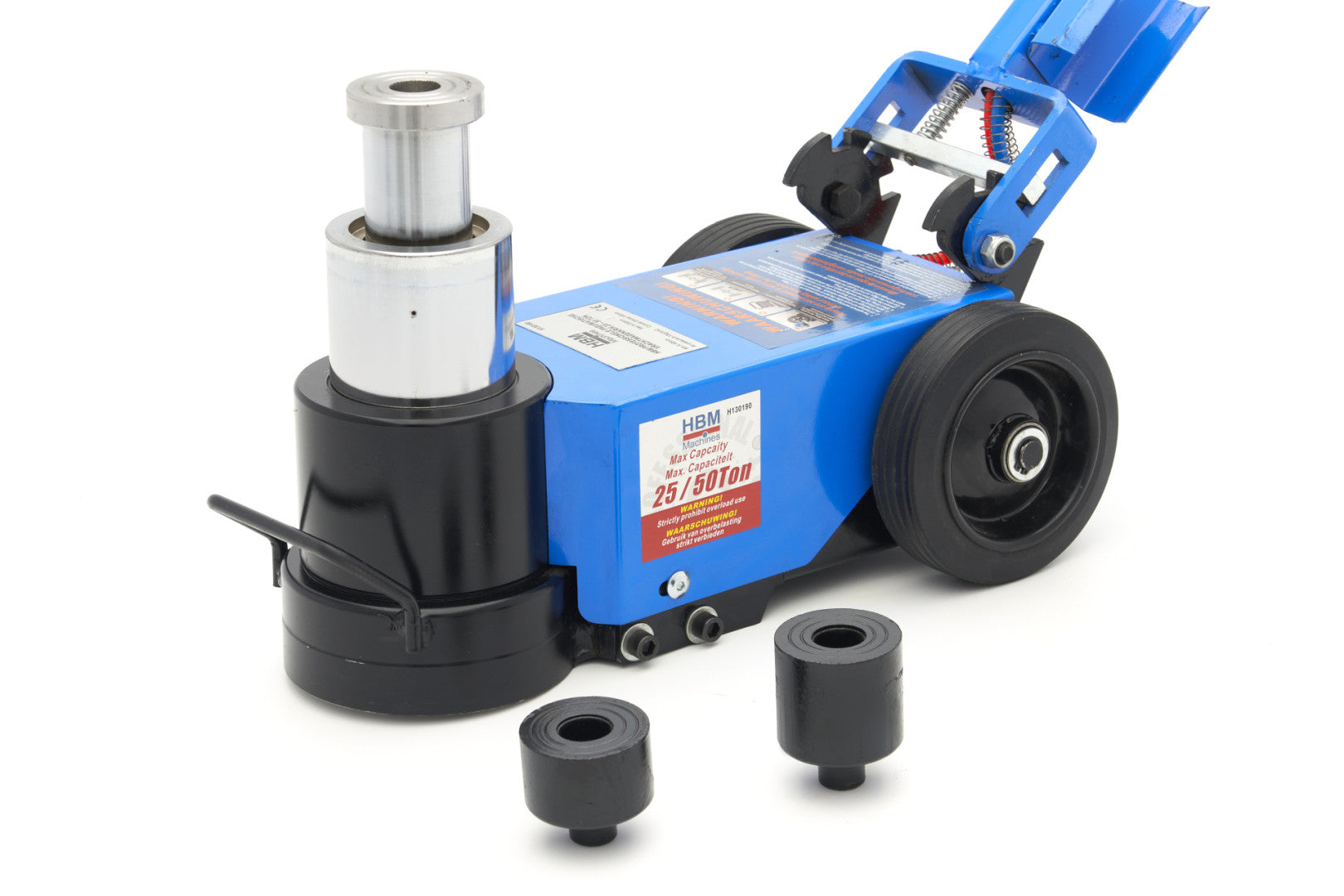 Cric pneumoidraulico 25–50 t, sollevatore idro-pneumatico a carrello ad aria compressa, mobile, per camion, veicoli commerciali da 30 tonnellate, sollevatore a carrello, per settore agricolo, HBM