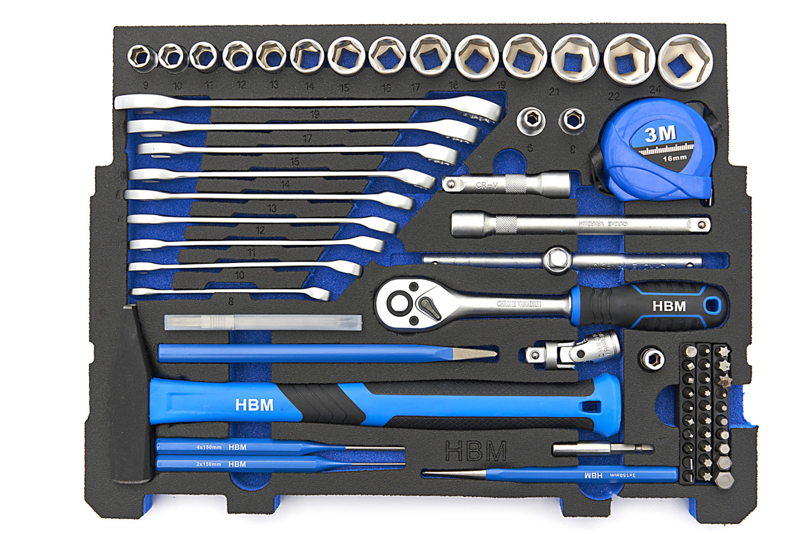 Carrello porta attrezzi / portautensili completo di utensili cassetti, 4 scomparti con ruote, 105 pezzi, valigette complete con utensili per fai da te, cassetta degli attrezzi con ruote, valigetta attrezzi, Hbm