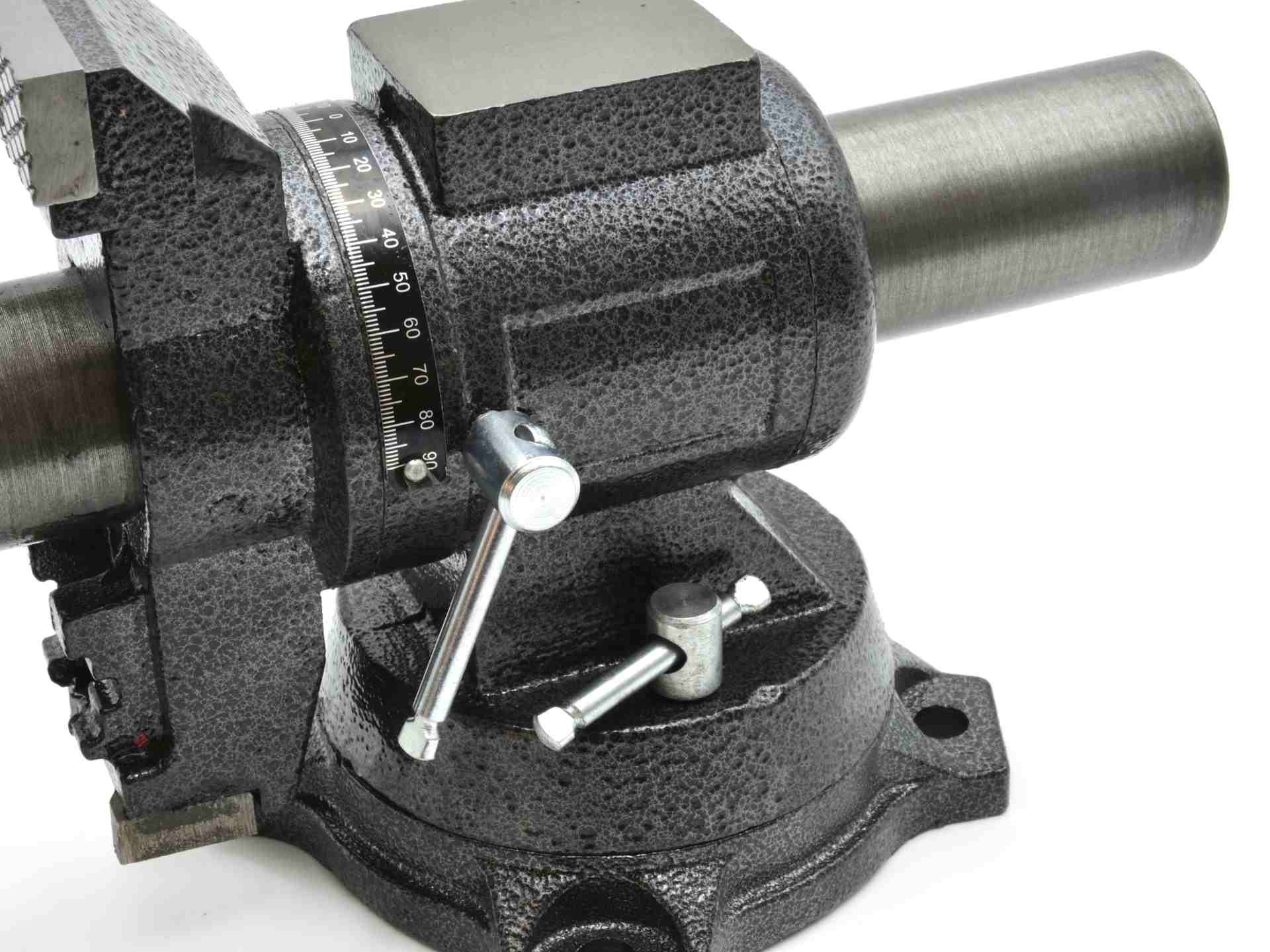 Morsa di precisione multifuzione da banco con base girevole, morsa da banco rotante-girevole, per uso domestico commerciale da garage officina, morsa da banco apertura 125 mm