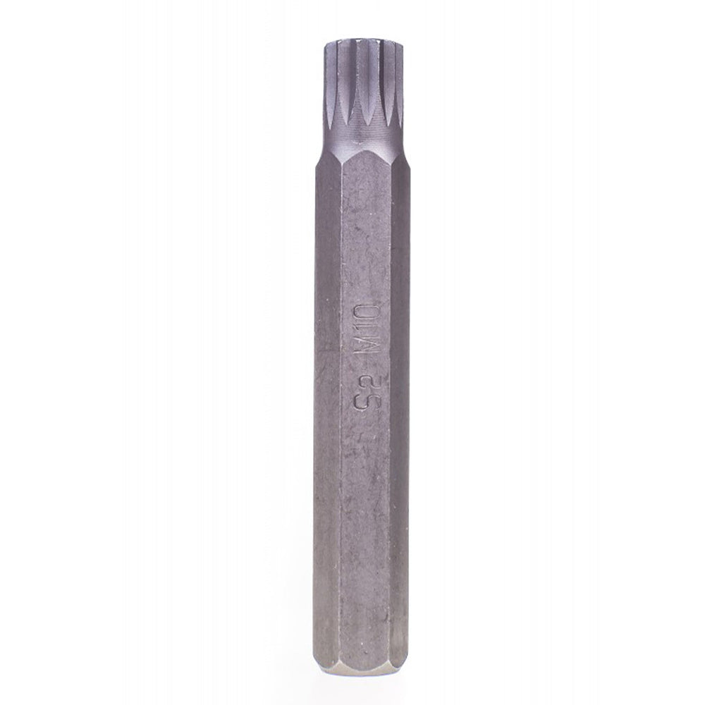 Inserto lungo, lunghezza 75 mm attacco esagono esterno, profilo a cuneo (per ribe) M10, inserto per viti