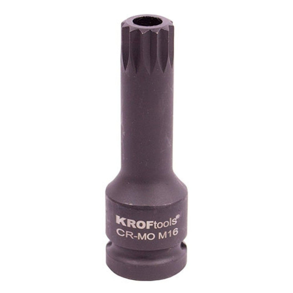 Inserto XZN (Spline) a impatto con foro, M16, 1/2” Kroftools