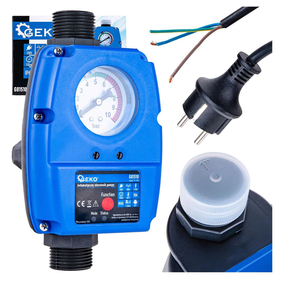 Interruttore di controllo automatico della pressione della pompa dell'acqua, regolatore elettronico, pompa sommersa, da giardino, compressori d'aria, pressostato 1.1 KW 10 Bar