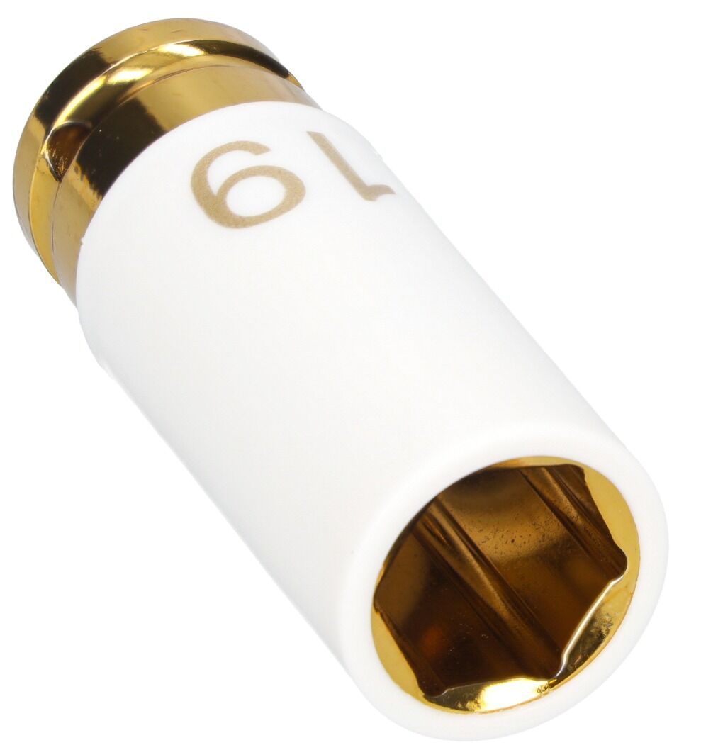Chiave bussola 1/2" per ruota da 19mm, protegge cerchioni e dadi personalizzati con guaina protettiva-rinforzo in acciaio al cromo-molibdeno, Cr-Mo