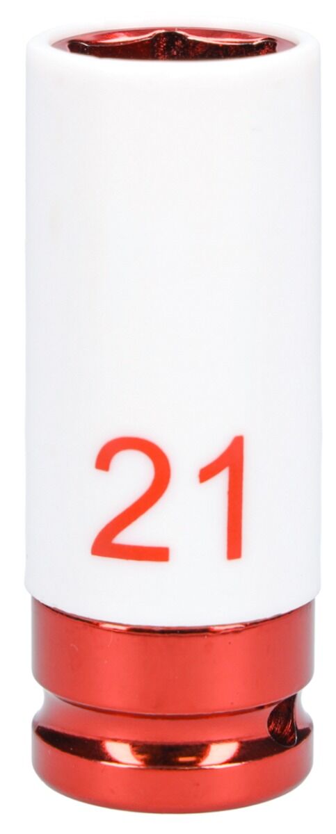 Chiave bussola 1/2" per ruota da 21mm, protegge cerchioni e dadi personalizzati con guaina protettiva-rinforzo in acciaio al cromo-molibdeno, Cr-Mo