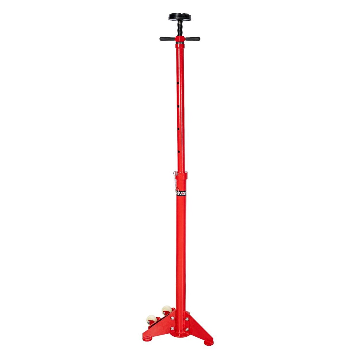 Supporto telescopico a vite con pedale, altezza min. 121 cm max 186 cm, con ruote
